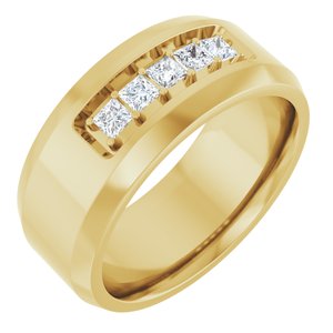 14K Yellow 1/2 CTW Lab-Grown Diamond Band