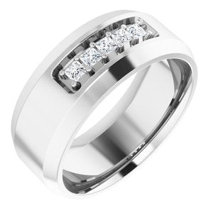 14K White 1/5 CTW Lab-Grown Diamond Band