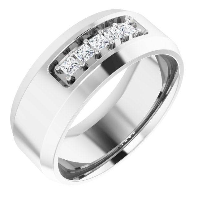 14K White 1/5 CTW Lab-Grown Diamond Band