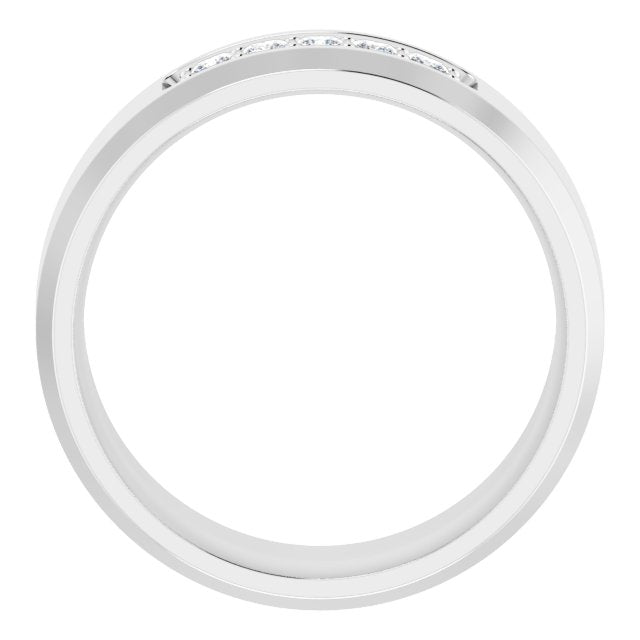 14K White 1/5 CTW Lab-Grown Diamond Band