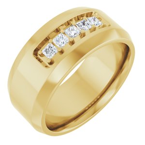 14K Yellow 1/5 CTW Lab-Grown Diamond Band