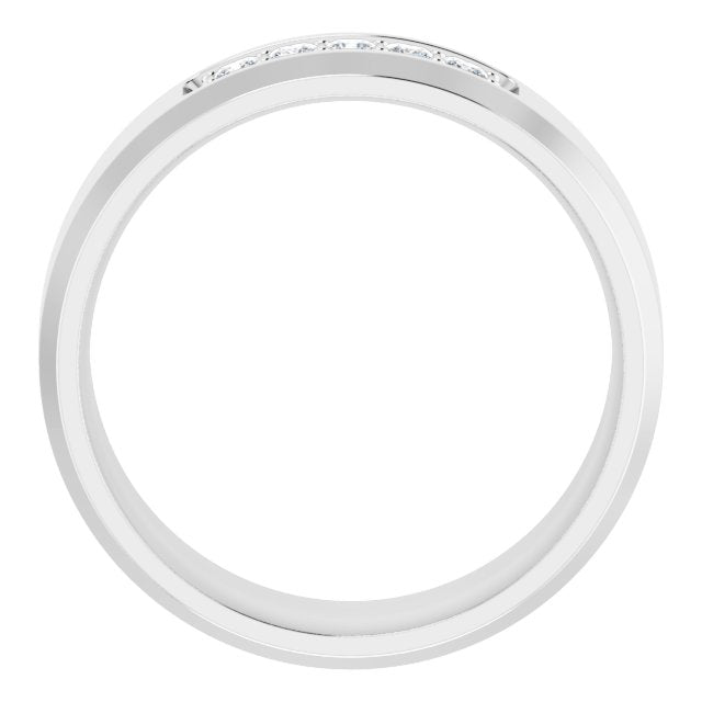14K White 1/5 CTW Lab-Grown Diamond Band
