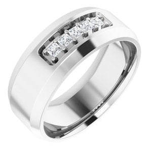 14K White 1/5 CTW Lab-Grown Diamond Band