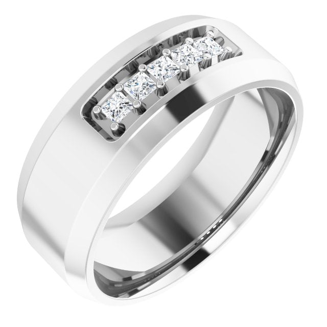 14K White 1/5 CTW Lab-Grown Diamond Band