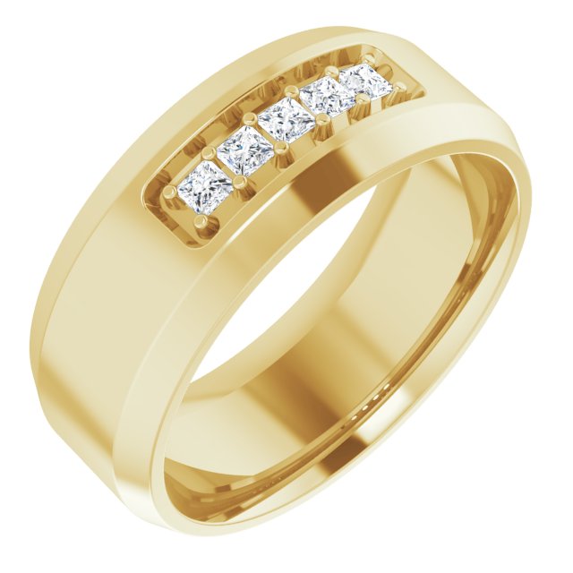 14K Yellow 1/5 CTW Lab-Grown Diamond Band