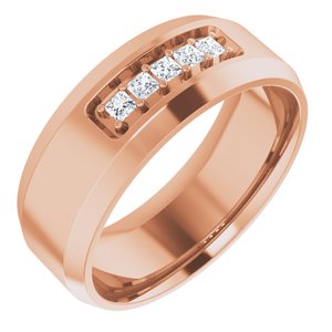 14K Rose 1/5 CTW Lab-Grown Diamond Band