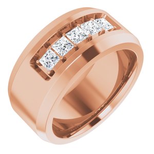 14K Rose 3/4 CTW Lab-Grown Diamond Band