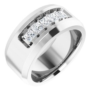 14K White 3/4 CTW Lab-Grown Diamond Band