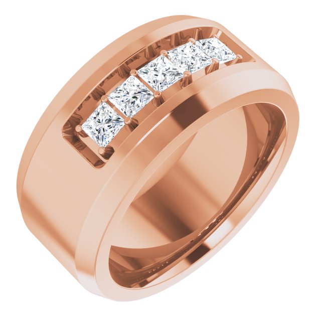 14K Rose 3/4 CTW Lab-Grown Diamond Band