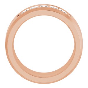 14K Rose 3/4 CTW Lab-Grown Diamond Band