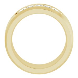 14K Yellow 3/4 CTW Lab-Grown Diamond Band
