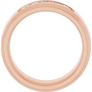 14K Rose 1/2 CTW Lab-Grown Diamond Band
