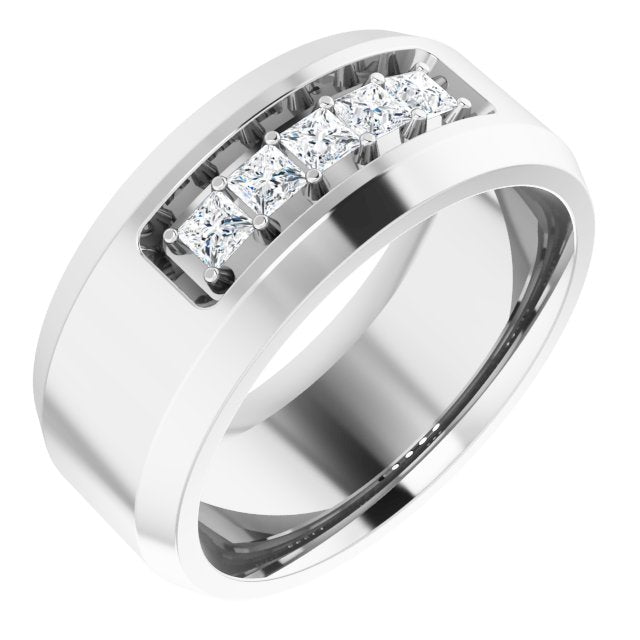 14K White 1/2 CTW Lab-Grown Diamond Band