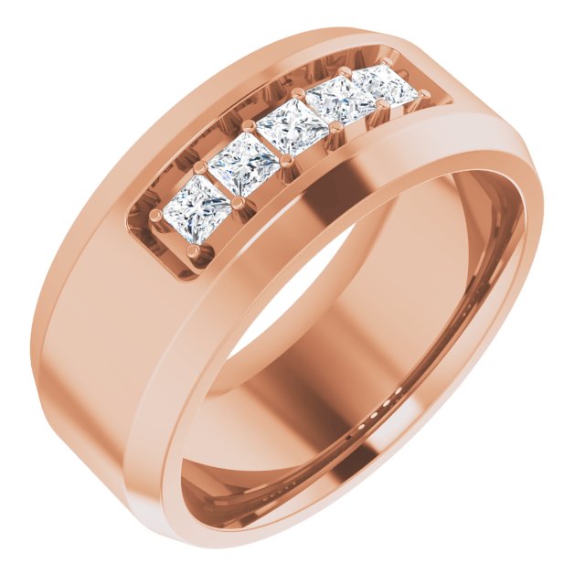 14K Rose 1/2 CTW Lab-Grown Diamond Band