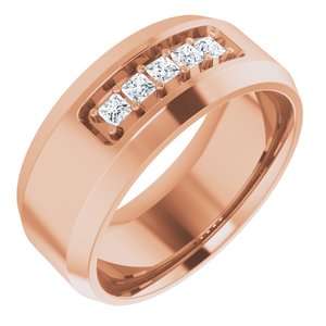 14K Rose 1/5 CTW Lab-Grown Diamond Band