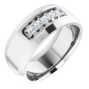 14K White 1/5 CTW Lab-Grown Diamond Band