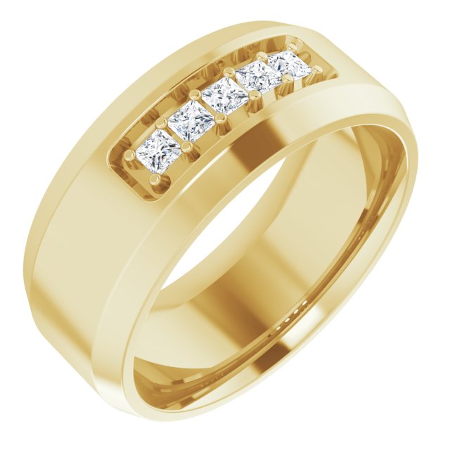 14K Yellow 1/5 CTW Lab-Grown Diamond Band