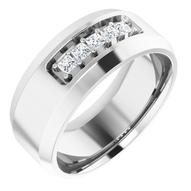 14K White 1/5 CTW Lab-Grown Diamond Band