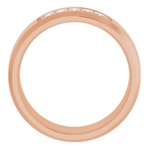 14K Rose 1/5 CTW Lab-Grown Diamond Band