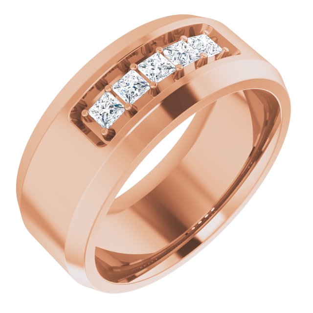 14K Rose 1/2 CTW Lab-Grown Diamond Band
