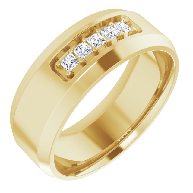 14K Yellow 1/5 CTW Lab-Grown Diamond Band