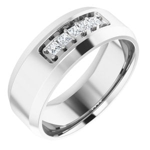 14K White 1/5 CTW Lab-Grown Diamond Band
