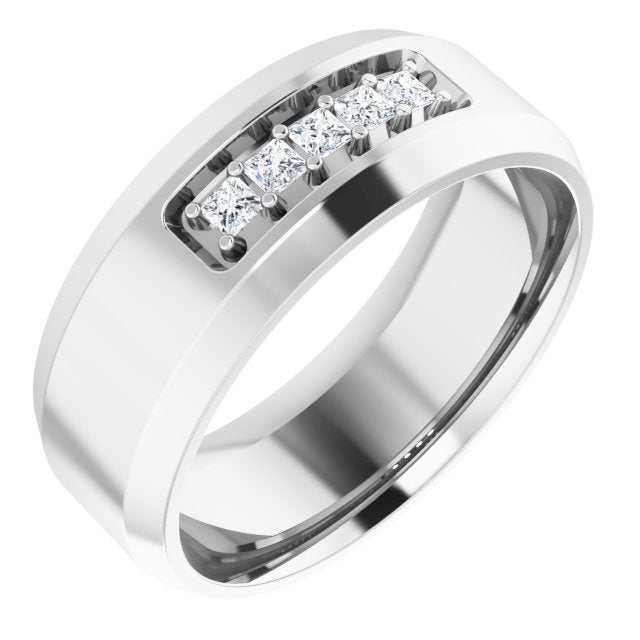 14K White 1/5 CTW Lab-Grown Diamond Band