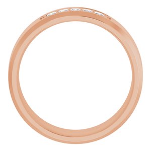 14K Rose 1/5 CTW Lab-Grown Diamond Band