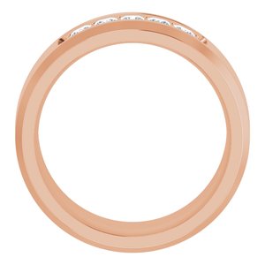 14K Rose 1/2 CTW Lab-Grown Diamond Band