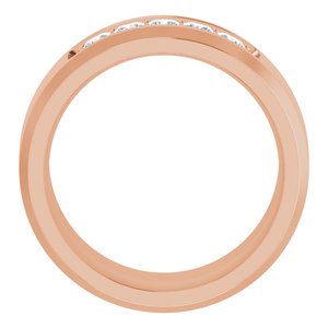 14K Rose 1/2 CTW Lab-Grown Diamond Band