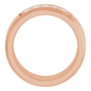 14K Rose 1/2 CTW Lab-Grown Diamond Band