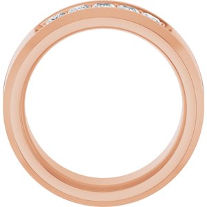 14K Rose 1/2 CTW Lab-Grown Diamond Band