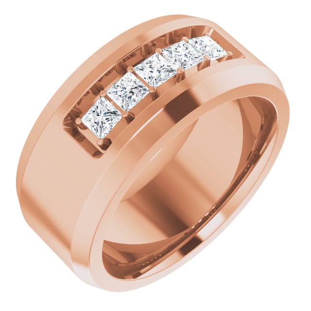 14K Rose 3/4 CTW Lab-Grown Diamond Band