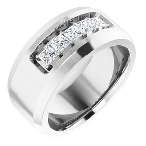 14K White 3/4 CTW Lab-Grown Diamond Band