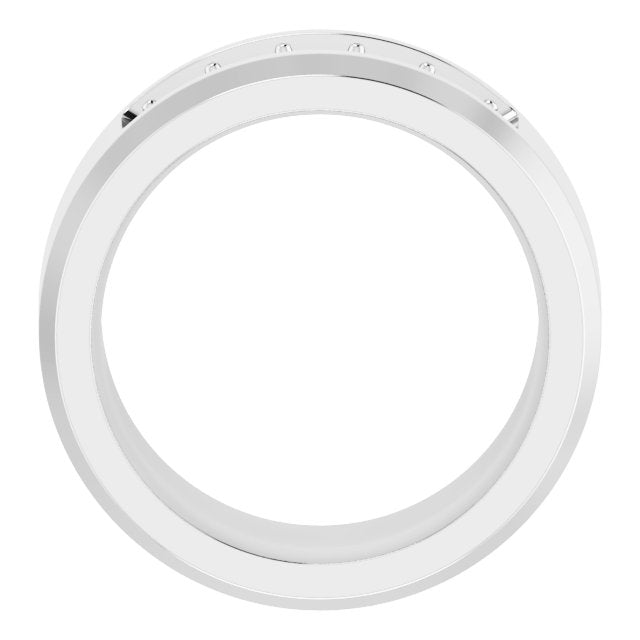 14K White 3/4 CTW Lab-Grown Diamond Band