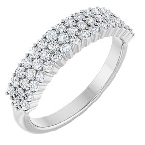 Platinum 5/8 CTW Lab-Grown Diamond Anniversary Band