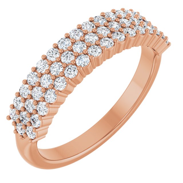 14K Rose 5/8 CTW Lab-Grown Diamond Anniversary Band