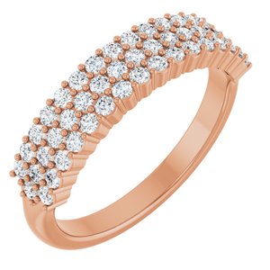 14K Rose 5/8 CTW Lab-Grown Diamond Anniversary Band