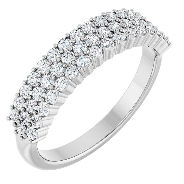 Platinum 5/8 CTW Lab-Grown Diamond Anniversary Band