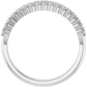 Platinum 5/8 CTW Lab-Grown Diamond Anniversary Band