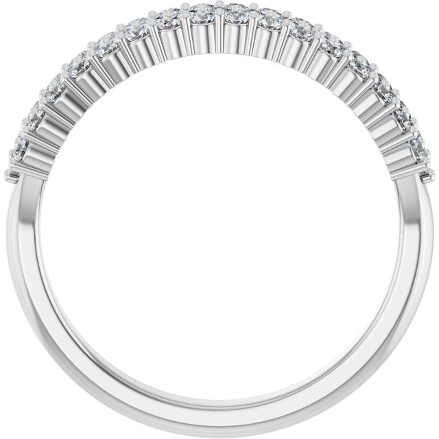 Platinum 5/8 CTW Lab-Grown Diamond Anniversary Band