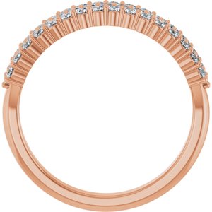 14K Rose 5/8 CTW Lab-Grown Diamond Anniversary Band