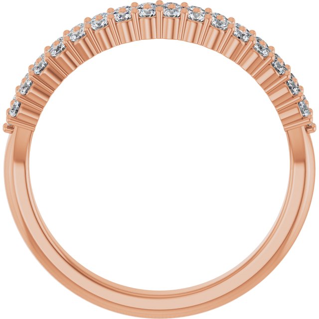 14K Rose 5/8 CTW Lab-Grown Diamond Anniversary Band