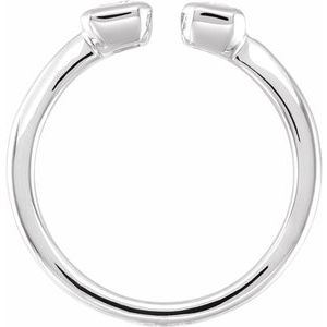 14K White 1 CTW Lab-Grown Diamond Two-Stone Ring