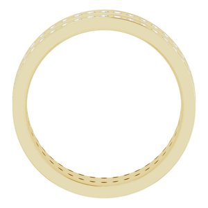 14K Yellow 3/4 CTW Lab-Grown Diamond Double Row Accented Band Size 9.5