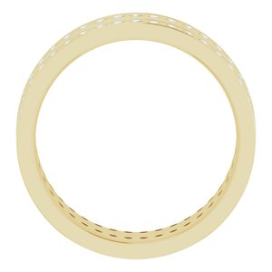 14K Yellow 3/4 CTW Lab-Grown Diamond Double Row Accented Band Size 9