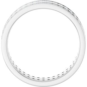 14K White 3/4 CTW Lab-Grown Diamond Double Row Accented Band Size 11