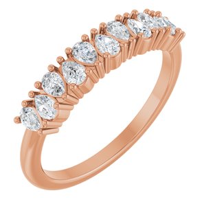 14K Rose 1/2 CTW Lab-Grown Diamond Anniversary Band