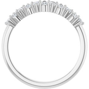 Platinum 1/2 CTW Lab-Grown Diamond Anniversary Band