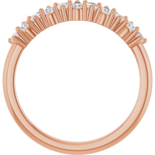 14K Rose 1/2 CTW Lab-Grown Diamond Anniversary Band